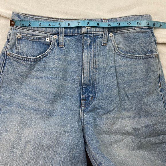 NWT Madewell Distressed Superwide-Leg Jeans Light Wash ND543 High-Rise Cropped - Picture 14 of 16